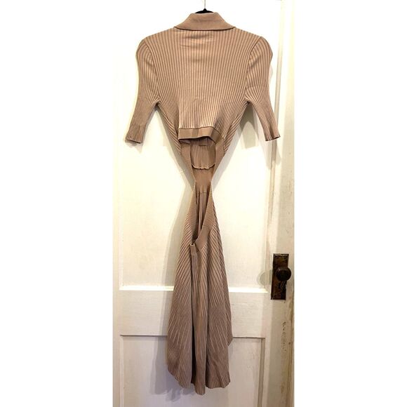 Jonathan Simkhai Tan Shirt Skirt Maxi Dress  Women's Size Small - Picture 5 of 10